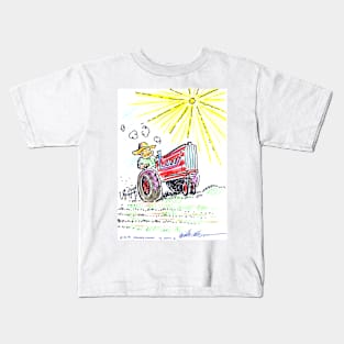 Big Red Tractor Ape Kids T-Shirt